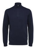 Berg Half Zip Navy Blazer Melange