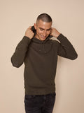 Abel Hood Sweat Dk Army Green