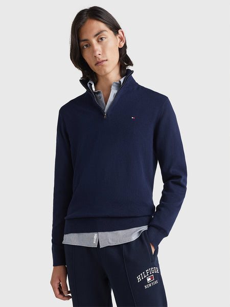 PIMA ORG CTN CASHMERE ZIP MOCK