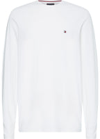 Stretch slim fit long sleeve tee white