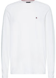 Stretch slim fit long sleeve tee white