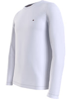 Stretch slim fit long sleeve tee white